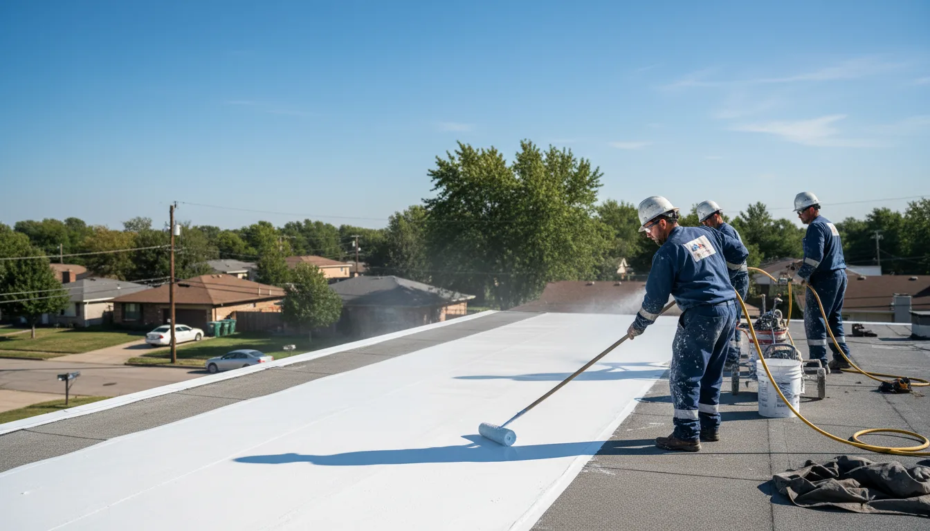 Commercial roof coating in Chester, OK near me